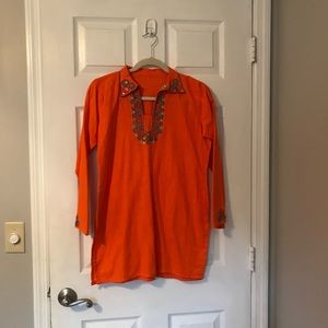 Orange Pakistani Tunic